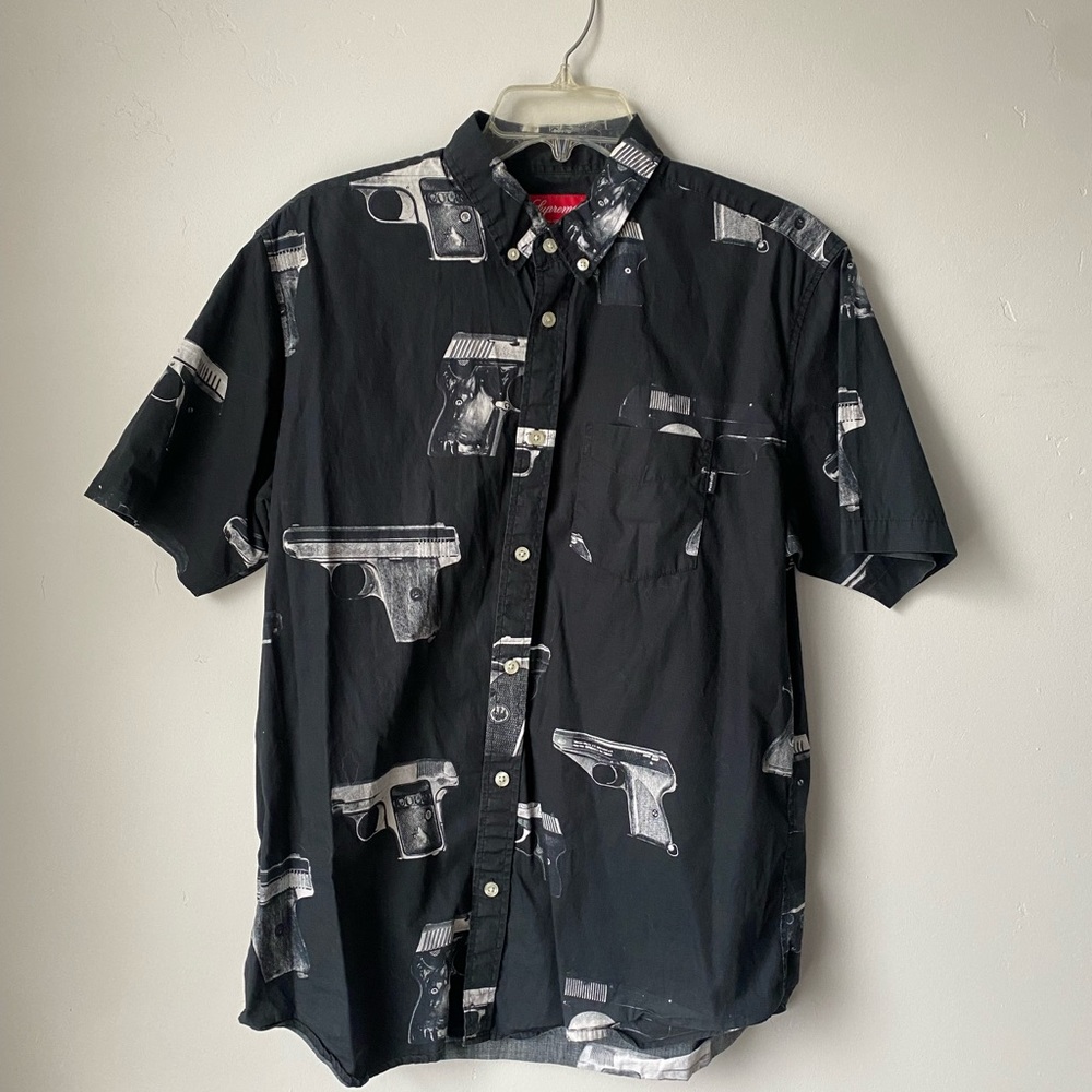 SS17 Supreme Gun Short Sleeve Button Up sz Large
